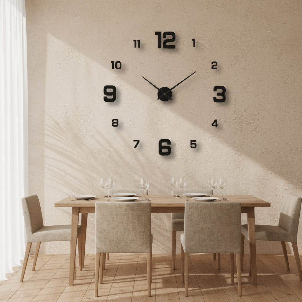 Modern Oversized 3D Wall Clock