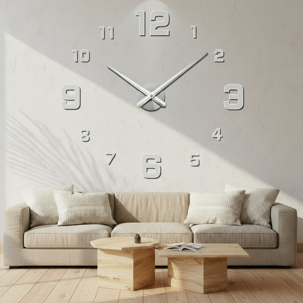 Modern Oversized 3D Wall Clock
