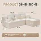 Modular L-Shaped Sectional Sofa