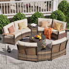 Half-Moon Outdoor Sectional Set