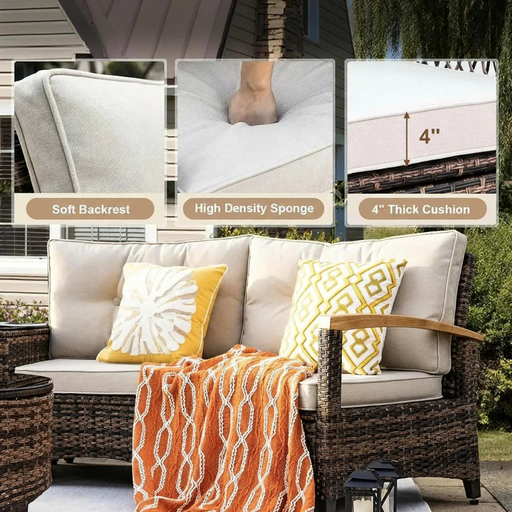 Half-Moon Outdoor Sectional Set