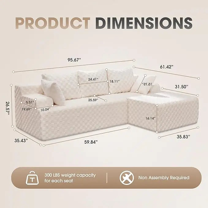 Modular L-Shaped Sectional Sofa