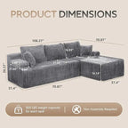 Modular L-Shaped Sectional Sofa