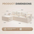 Modular L-Shaped Sectional Sofa