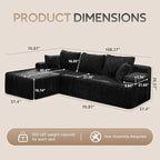 Modular L-Shaped Sectional Sofa