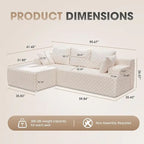 Modular L-Shaped Sectional Sofa