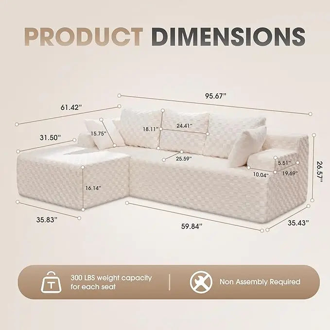 Modular L-Shaped Sectional Sofa