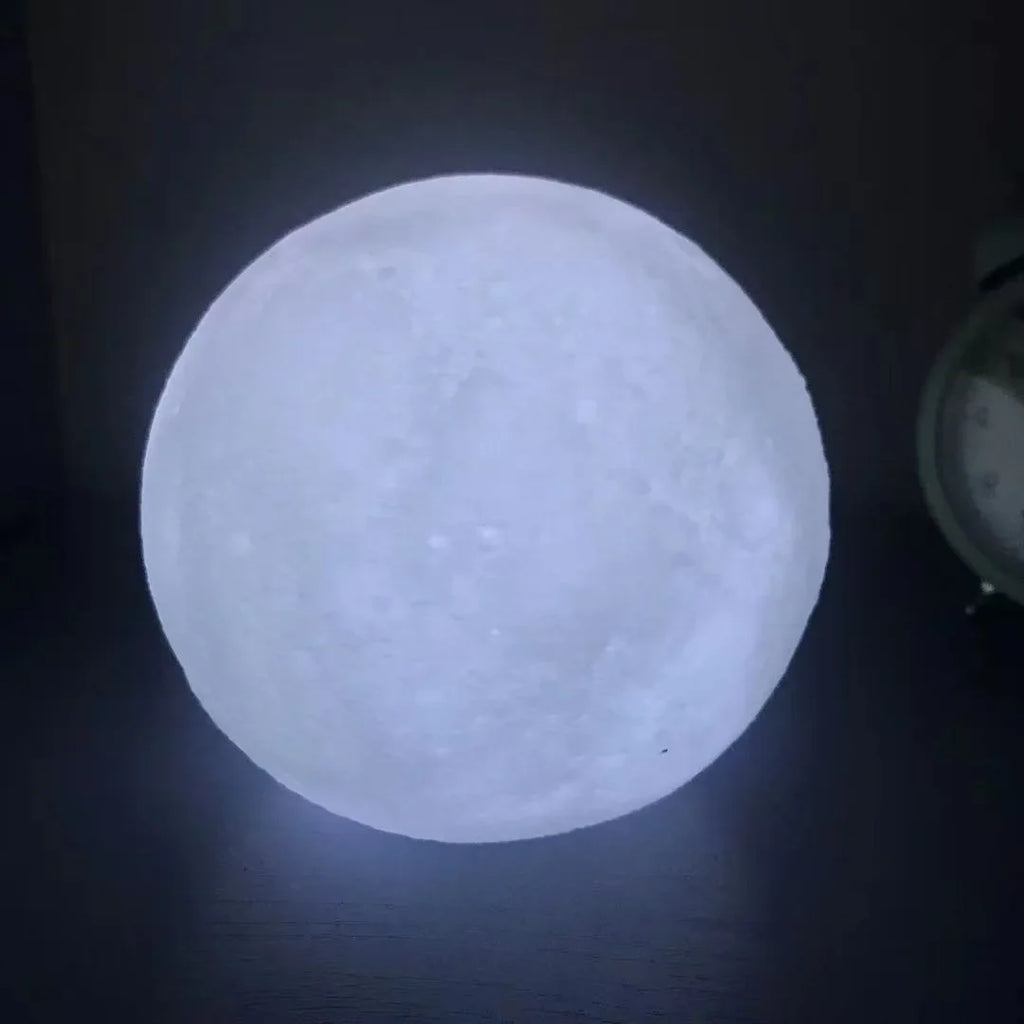 Moon Lamp LED Night Light Battery Powered With Stand Starry Lamp