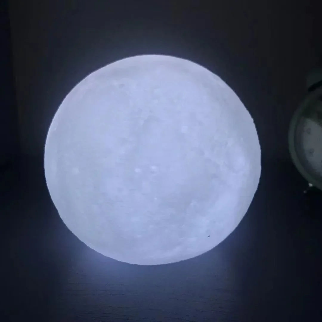 Moon Lamp LED Night Light Battery Powered With Stand Starry Lamp