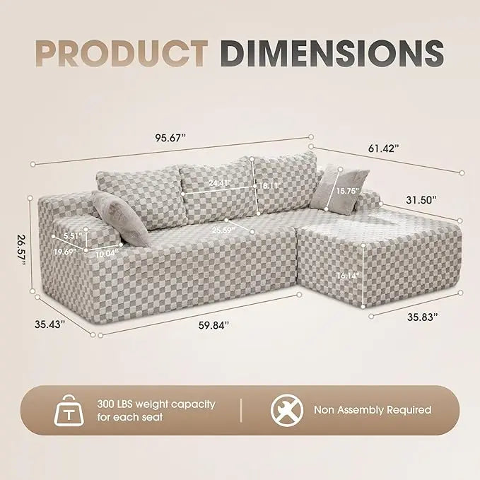 Modular L-Shaped Sectional Sofa