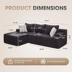 Modular L-Shaped Sectional Sofa