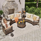 Half-Moon Outdoor Sectional Set