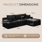 Modular L-Shaped Sectional Sofa